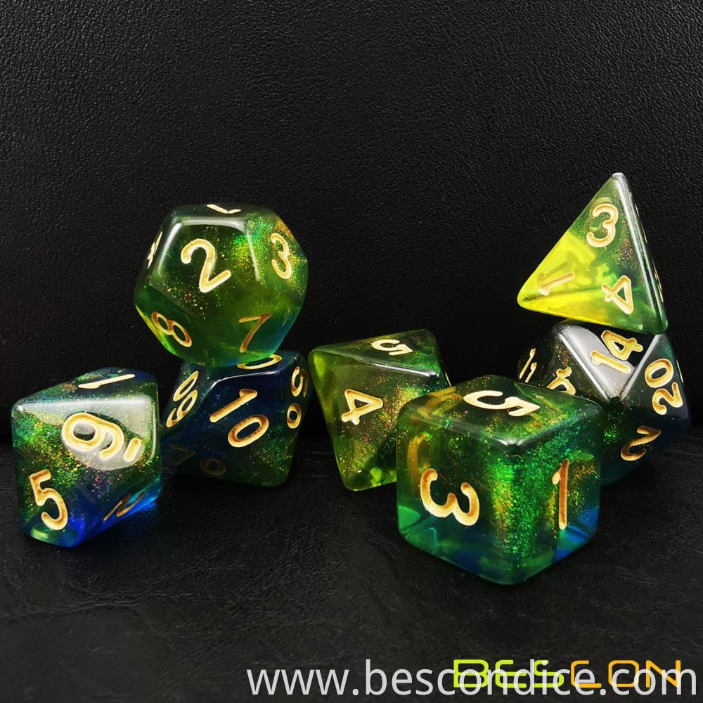 Azure Stone Polyhedral Dice Set Of 7 4